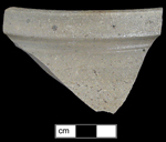 Jar with no visible decoration.  Fragment in cross section.